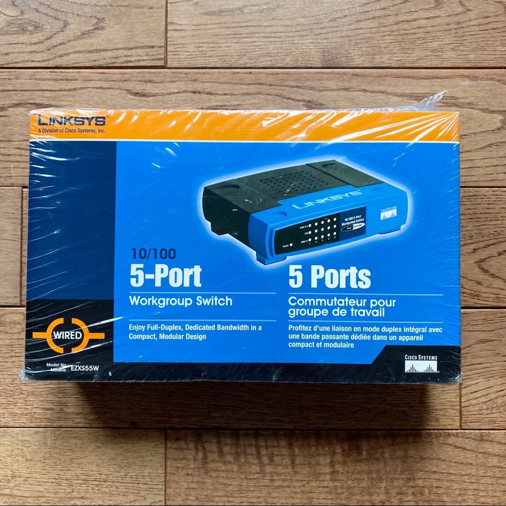 Linksys  EtherFast (EZXS55W) 5-Ports External Switch - New in box.